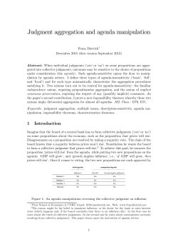 Judgment aggregation and agenda manipulation