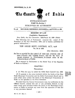 Delhi Rent Control Act, 1958