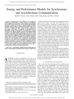 Energy and Performance Models for Synchronous and