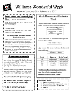 Jan. 30 Newsletter