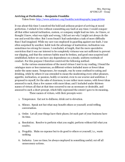 Mrs. Herring AP ENG LIT 3 Essay Arriving at Perfection – Benjamin