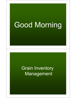 Grain Inventory Management.