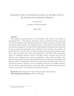 Asymmetric effect of demand uncertainty on intrafirm trade in