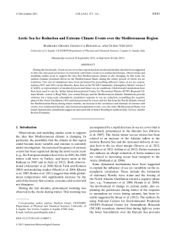 Arctic Sea Ice Reduction and Extreme Climate Events over the