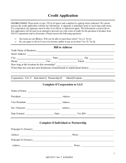 Credit Application
