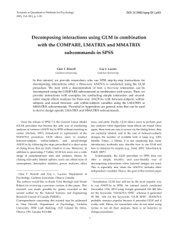 Decomposing interactions using GLM in combination