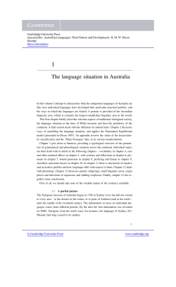 The language situation in Australia - Beck-Shop