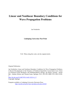 Linear and Nonlinear Boundary Conditions for Wave Propagation