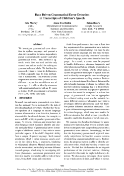 Data Driven Grammatical Error Detection in