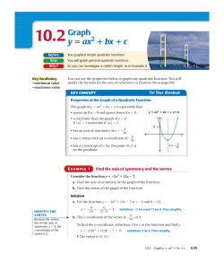 10.2Graph y 5 ax 2 1 bx 1 c