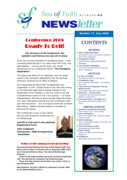 Jul - Sea of Faith Network New Zealand
