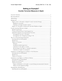Counter-Terrorism Measures in Spain