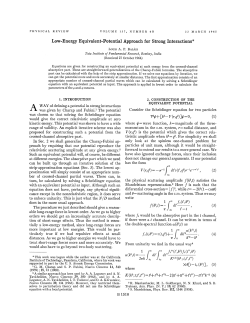 Low-Energy Equivalent-Potential Approach for Strong Interactions