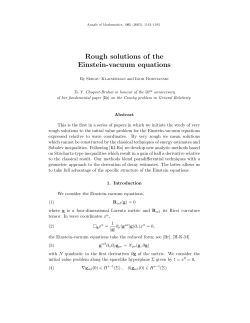 Rough solutions of the Einstein-vacuum equations