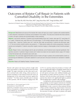- Clinics in Orthopedic Surgery