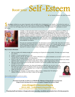 Boost your Self-Esteem - Chicago Christian Counseling Center