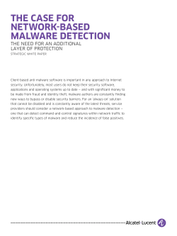 The Case for Network-based Malware Detection