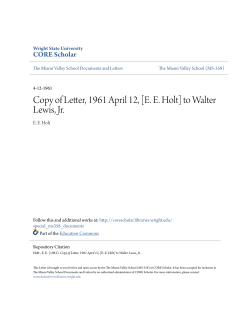 Copy of Letter, 1961 April 12, [EE Holt] to Walter