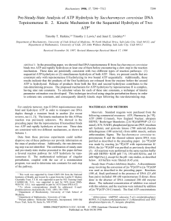 Pre-Steady-State Analysis of ATP Hydrolysis by