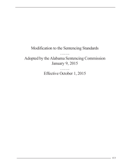 Alabama 2015 Sentencing Modifications