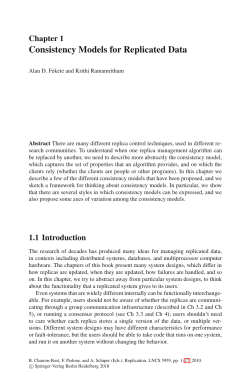 LNCS 5959 - Consistency Models for Replicated Data