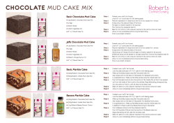 chocolate mud cake mix - Roberts Confectionery