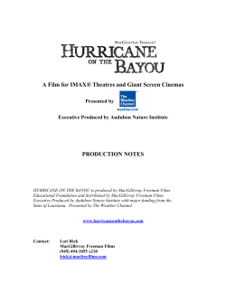 A Film for IMAX&reg; Theatres and Giant Screen Cinemas