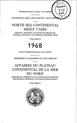 north sea continental shelf cases affaires du plateau