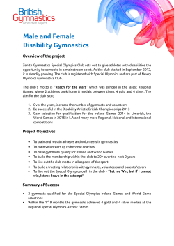 Male and Female Disability Gymnastics