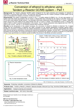 Conversion of ethanol to ethylene using Tandem &mu;