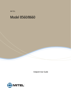 Mitel Model 8560_8660 Endpoint User Guide