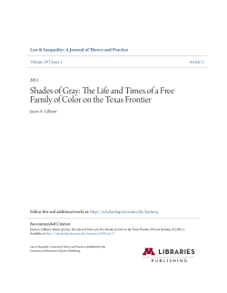 Shades of Gray: The Life and Times of a Free Family of Color on the