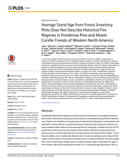 Average Stand Age from Forest Inventory Plots Does Not Describe