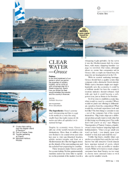 CLEAR WATER &mdash;Greece