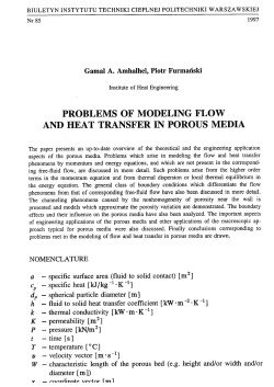 PROBLEMS OF MODELING FLOW AND HEAT TRANSFER IN