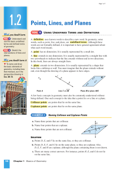 Points, Lines, and Planes