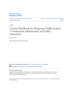 Concise Handbook for Temporary Traffic Control - Purdue e-Pubs