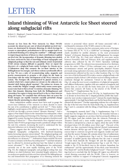 Inland thinning of West Antarctic Ice Sheet steered along subglacial
