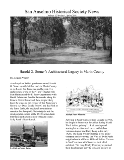 Harold G. Stoner`s Architectural Legacy in Marin County