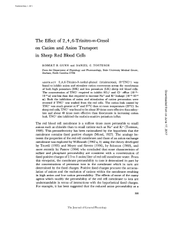 The Effect of 2,4, 6-Trinitro-m-Cresol on Cation and Anion Transport