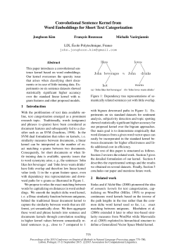 Convolutional Sentence Kernel from Word