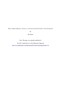 dig-dip-intro-diplomatist - Exploring Digital Diplomacy