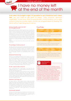 I have no money left at the end of the month