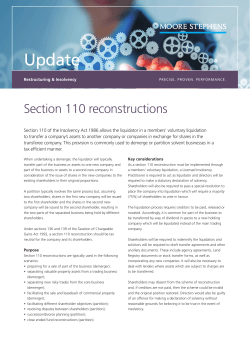 Section 110 reconstructions