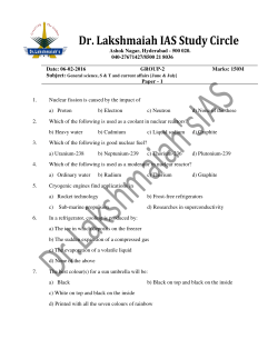 Group II Daily Test Question Paper-I