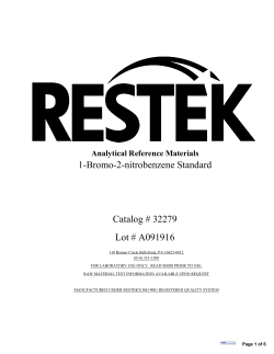 Catalog # 32279 Lot # A091916 1-Bromo-2-nitrobenzene