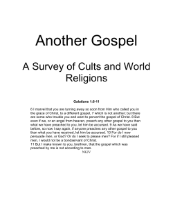 A Survey of Cults and World Religions