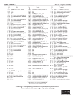 Crystal Screen HT &trade; HR2-130 Reagent Formulation