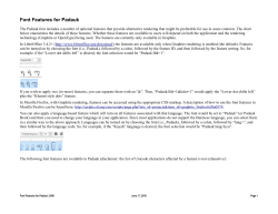 Font Features for Padauk - SIL Language Technology