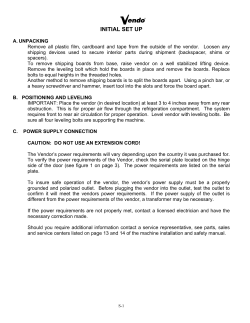 UniVendor-2 Pepsi Manual